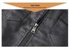 Men's European Winter PU Leather Jacket with Velvet Collar - Large, Warm, Windproof Motorcycle Style