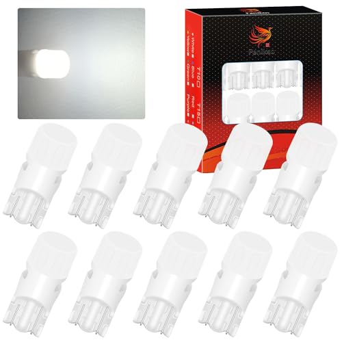 

T10 LED Room Lamp, White, Ceramic, Gentle and Bright Light Diffusion, Position Lamp, License Plate Light, Meter Bulb, 2-row, 2835 Chip, for DC12V