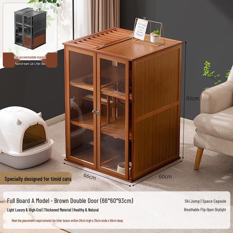 

Cat Villa: Indoor Cat House with Climbing Frame and Balcony