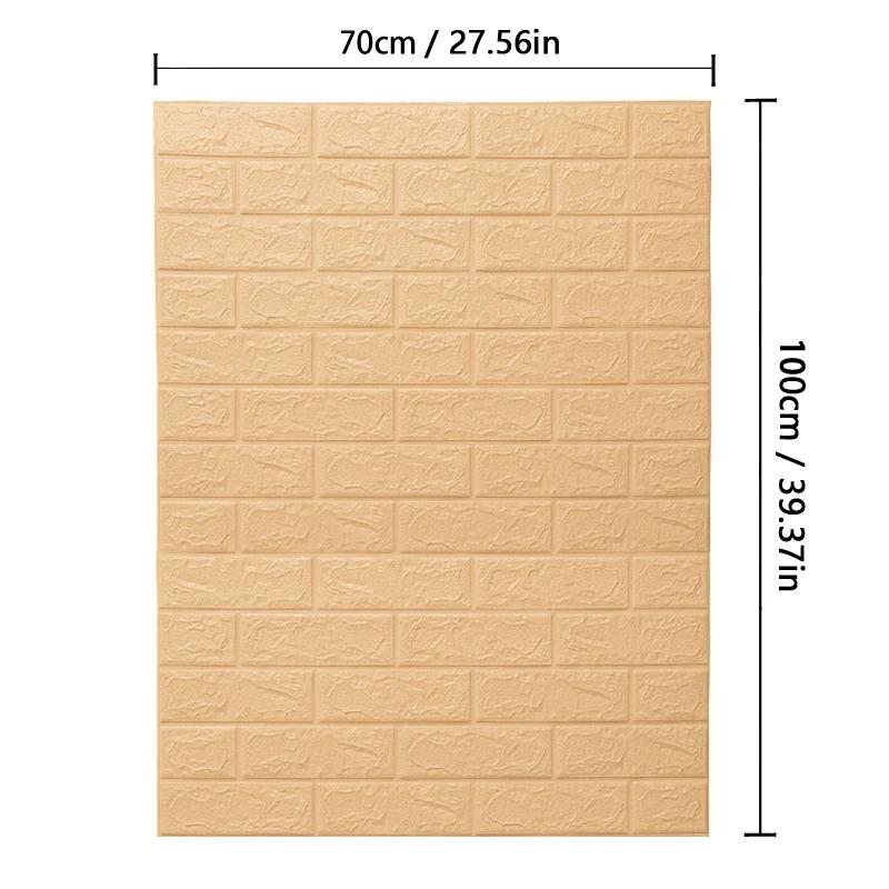 Brick Pattern Wall Sticker Simple  Foam Self-adhesive  3d Wallpaper Sticker Antique Culture Stone Wall Enclosure Wallpaper