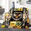 Bee Honeycomb Artistry Cozy Customizable Blanket Customize Text Soft Cozy Perfect For Sofa Couch Office Bed Picnics Ideal For All Seasons Playful
