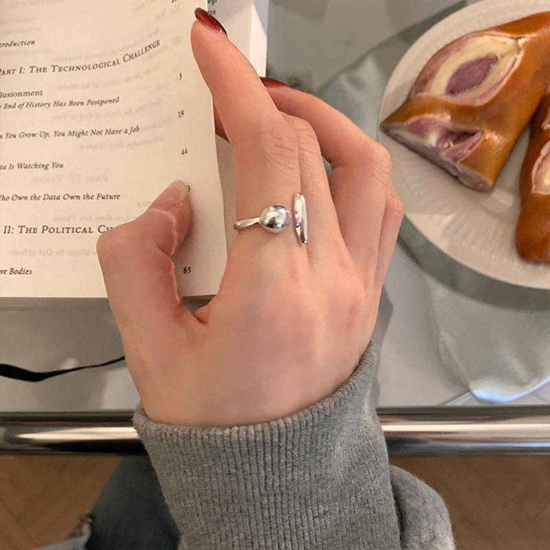 Minimalist Geometric Open Ring Copper Fashionable Adjustable Finger Jewelry Women For