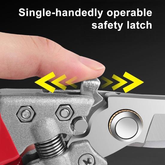 Heavy Duty Pruning Shears Bypass Pruners with Ergonomic Handle Gardening Pruner Carbon Steel for Picking Fruits Pruning Tree