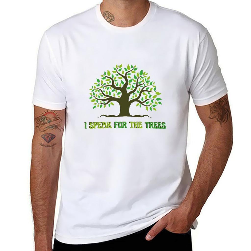 I Speak For The Trees T-Shirt blue archive plus size clothes graphic t shirt vintage topping mens workout shirts