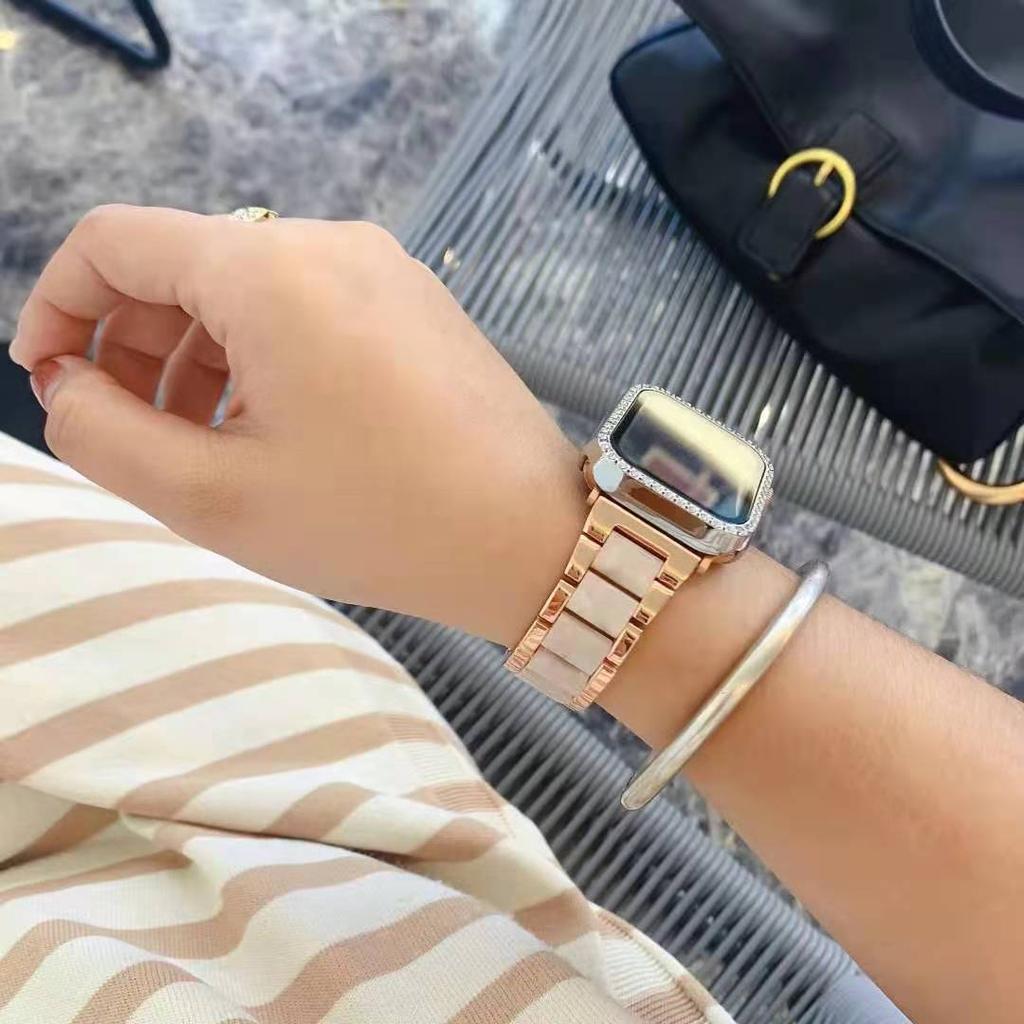 strap for Apple Watch 10 9 8 7 6 5 se watchband for iwatch ultra 49mm 42mm 45mm 46mm 41mm resin metal Bracelect wristband