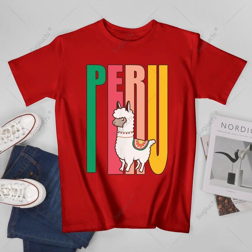 Unisex Cute Peruvian Alpaca Product Llama From Peru Tshirt Tees T Shirts WoUnisex Boys 100 Cotton TShirt