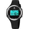 Digital Watch for Women and Men Slim Waterproof Sports Watch with Alarm, Date, Stopwatch, LED Light Black