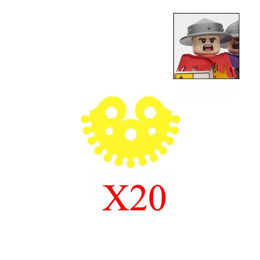 MOC Character Accessories Building Blocks Medieval Soldier Hood Wearing Coat Cape Battle Robe Mini Brick Boy Toy Gift A08