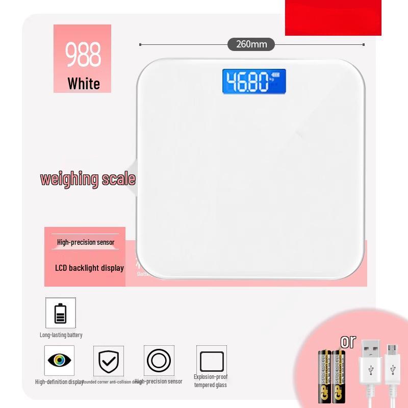 

Bluetooth Smart Body Fat Scale with Rechargeable Battery for Home Battery