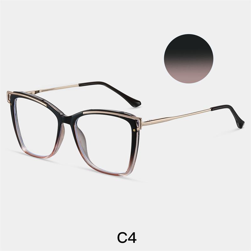 Clear Green Presbyopia Glasses Anti Blue Light  Spring Hinge Luxury Women'S Eyeglasses Oversized Square Reading Glasses