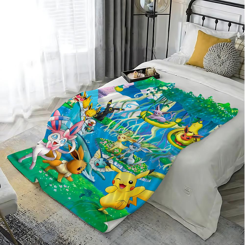 Shaggy Throw Blanket for Sofa Kawaii Pokepokes Fluffy Soft Blankets Bedroom Decoration Home Bedspread on the Bed Warm Winter Nap