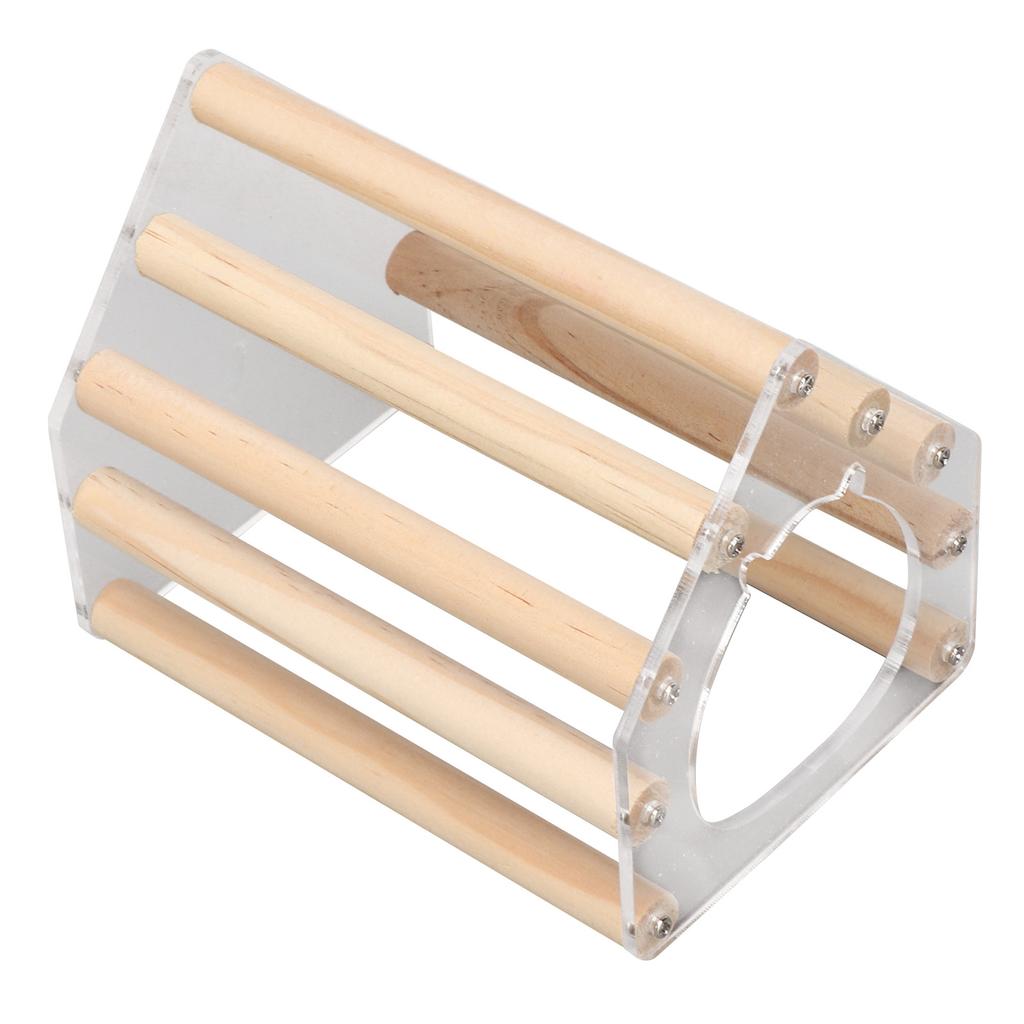 Pet Hamster Wooden House Small Pet Cage Hideout Hut for Hamster Golden Silk BearSmall