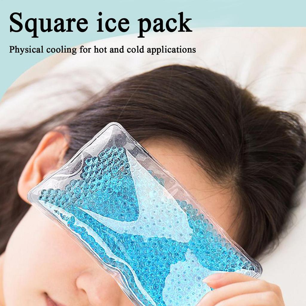 Gel-Eisbeutel Quadratisch Heiß/Kalt Gelperlen Migräne-Wickel Eisbeutel für Schulter Nacken Ellenbogen Rücken Arm Knie Erholung Kühlender Eiswickel