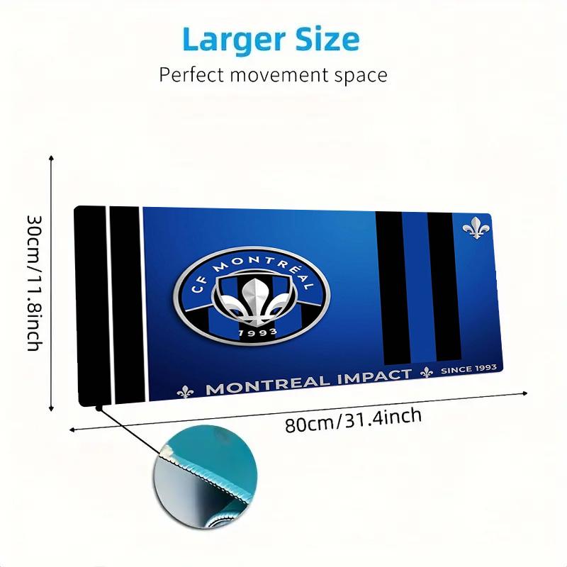 CF Montréal Color Mouse Pad Large Gaming Table Cushion Non-slip Laptop Tablet Big Mousepad XXL Mat Mini PC Playmat With Lock edge