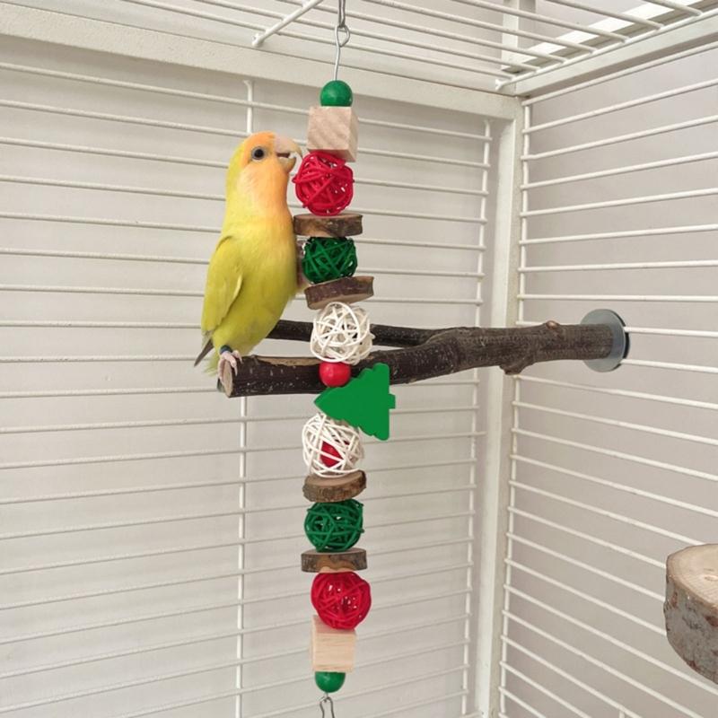 Pet Bird Chew Toy Natural Christmas Corn Cluster for Cockatiel Conure Cockatoos Teeth Grinding Perfect for Cage Bird