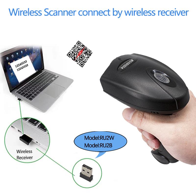 1D 2D Čtečka čárových kódů Drátová nebo Bezdrátová nebo Bluetooth Skener čárových kódů qr kód Datamatrix kód PDF417 Ruční skener