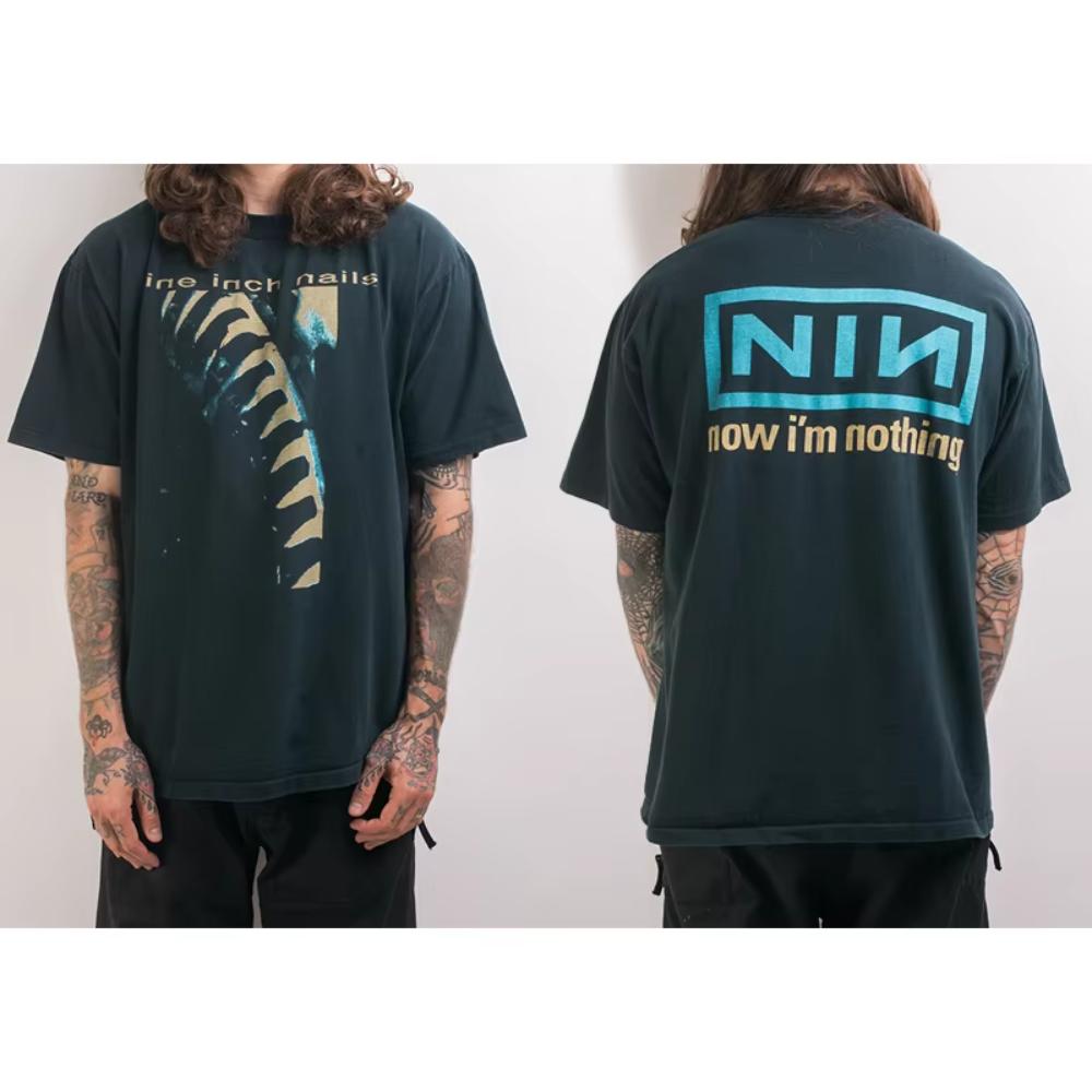 

NINE INCH NAILS Band NINE INCH NAILS Team Famous Industrial Rock Loose Male Cotton Summer Men s and Women s Short Sleeve T-shirt S