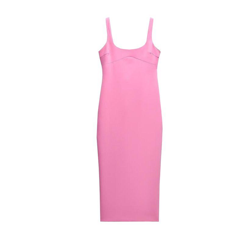 Spring New Women's Fashion Style Simple Graceful Silm Sheath Fit Midi Dress 2289777