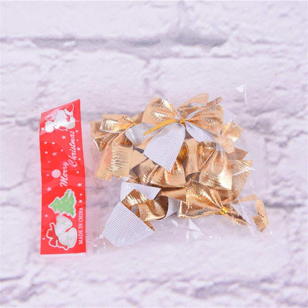 Colorful Home Decor Ornaments, 12pcs Assorted Bowknot Decorations for Christmas Tree and Holiday Party Celebration