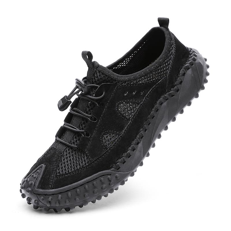 

Летняя дышащая уличная повседневная обувь, мужские кроссовки, противоскользящая прогулочная обувь, мокасины, мужская обувь 41 чёрный