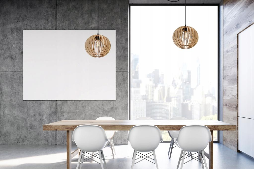 MODERN WOODEN LED CEILING HANGING LAMP