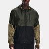 Under Armour Color Block Zip Up Hooded Training Jacket Men Jacket Green 1345405-310