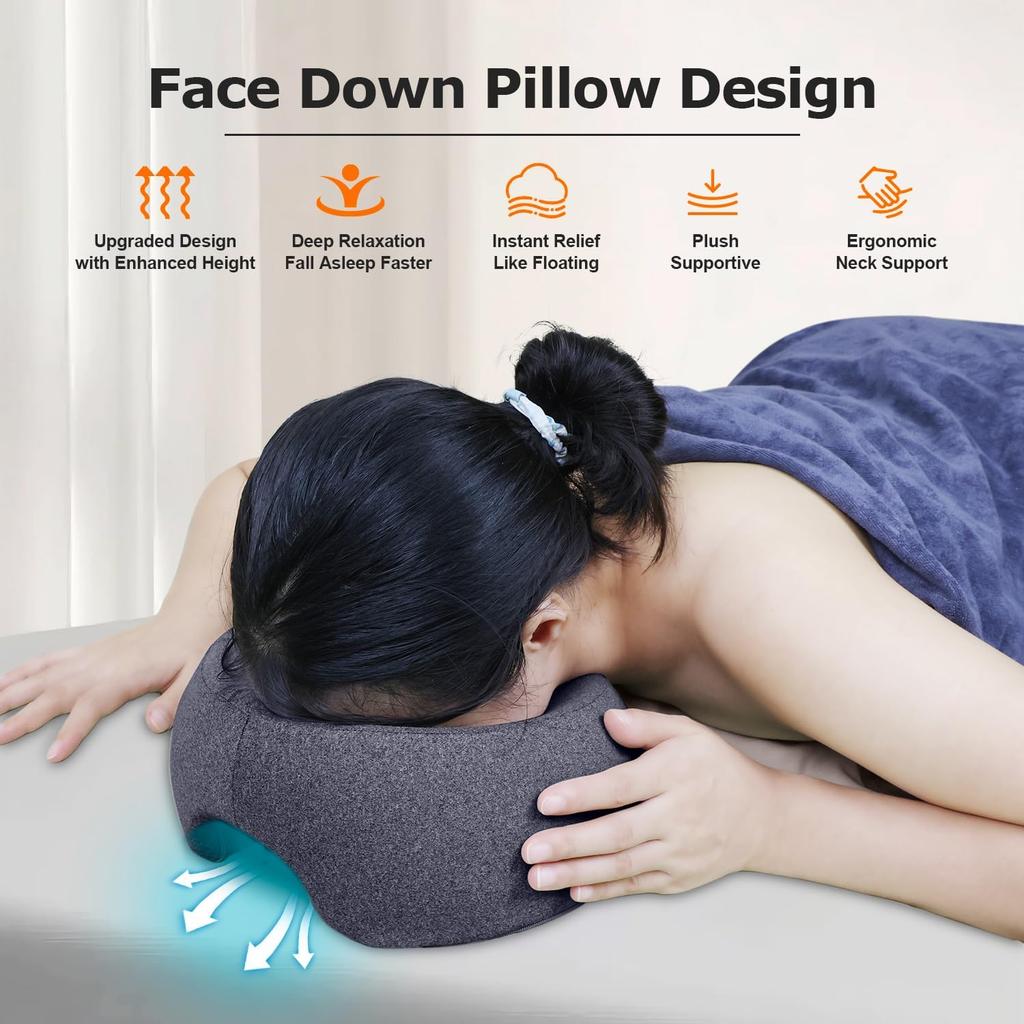 High-quality Memory Cotton Pillow Prone Face-Down Resting As A Home Massage Headrest or Contoured Post-Eye Surgery Support