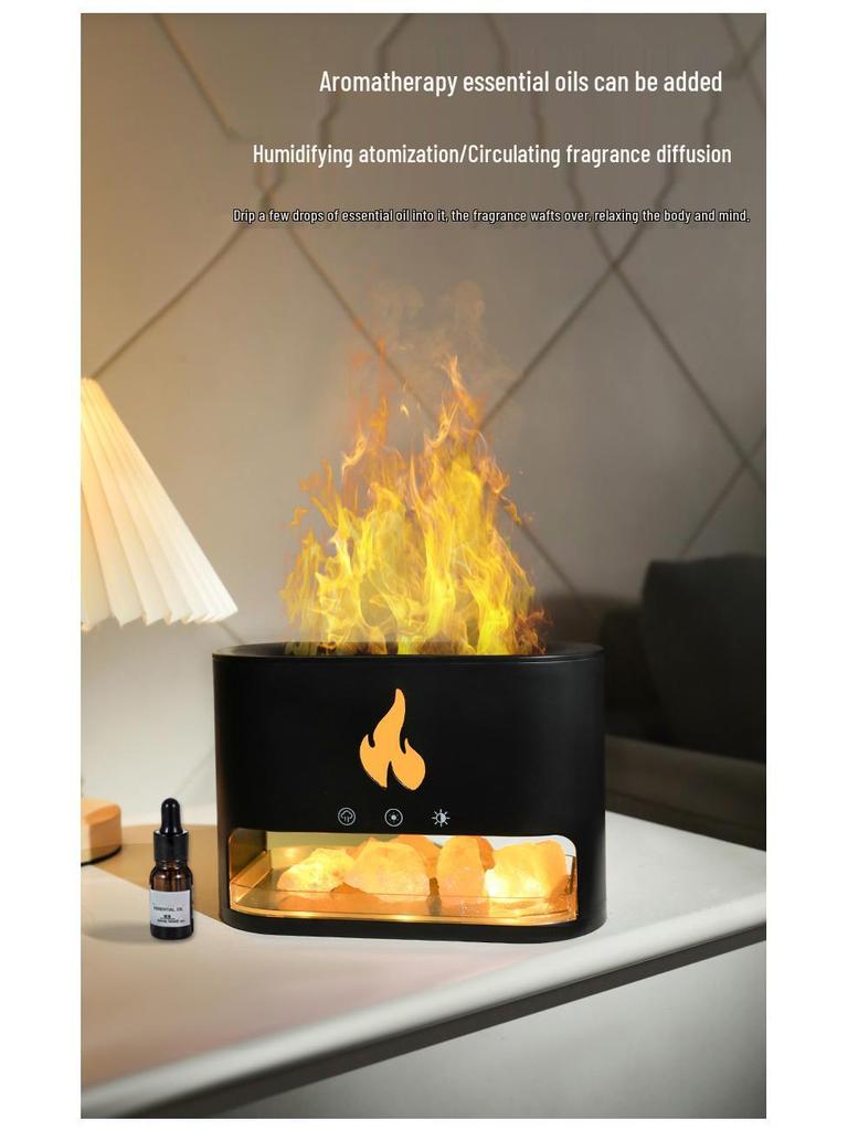 Seven-Color Ultrasonic Aroma Diffuser with Salt Stone