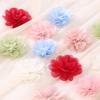 2/5Pcs 6CM Chiffon Fabric Artificial Flower For Home Room Wedding Invitation Artificial Flowers For Dress Decoration Accessories