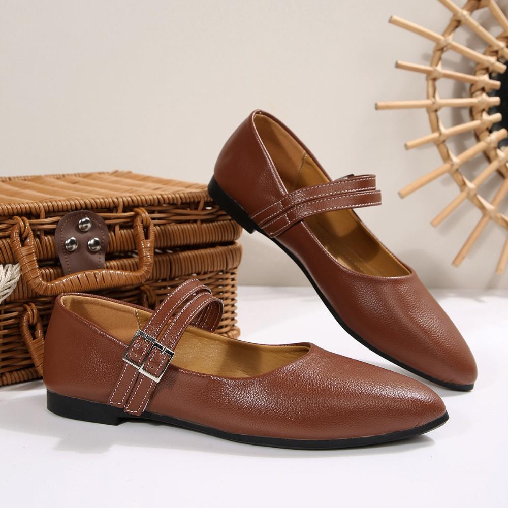 Fibbia Metallica di Lusso Scarpe Piatte da Donna Scarpe Sexy da Sera per Feste da Donna Scarpe Piatte in Vernice Scarpe Piatte da Donna con Punta Affilata e Tacco Basso 2026