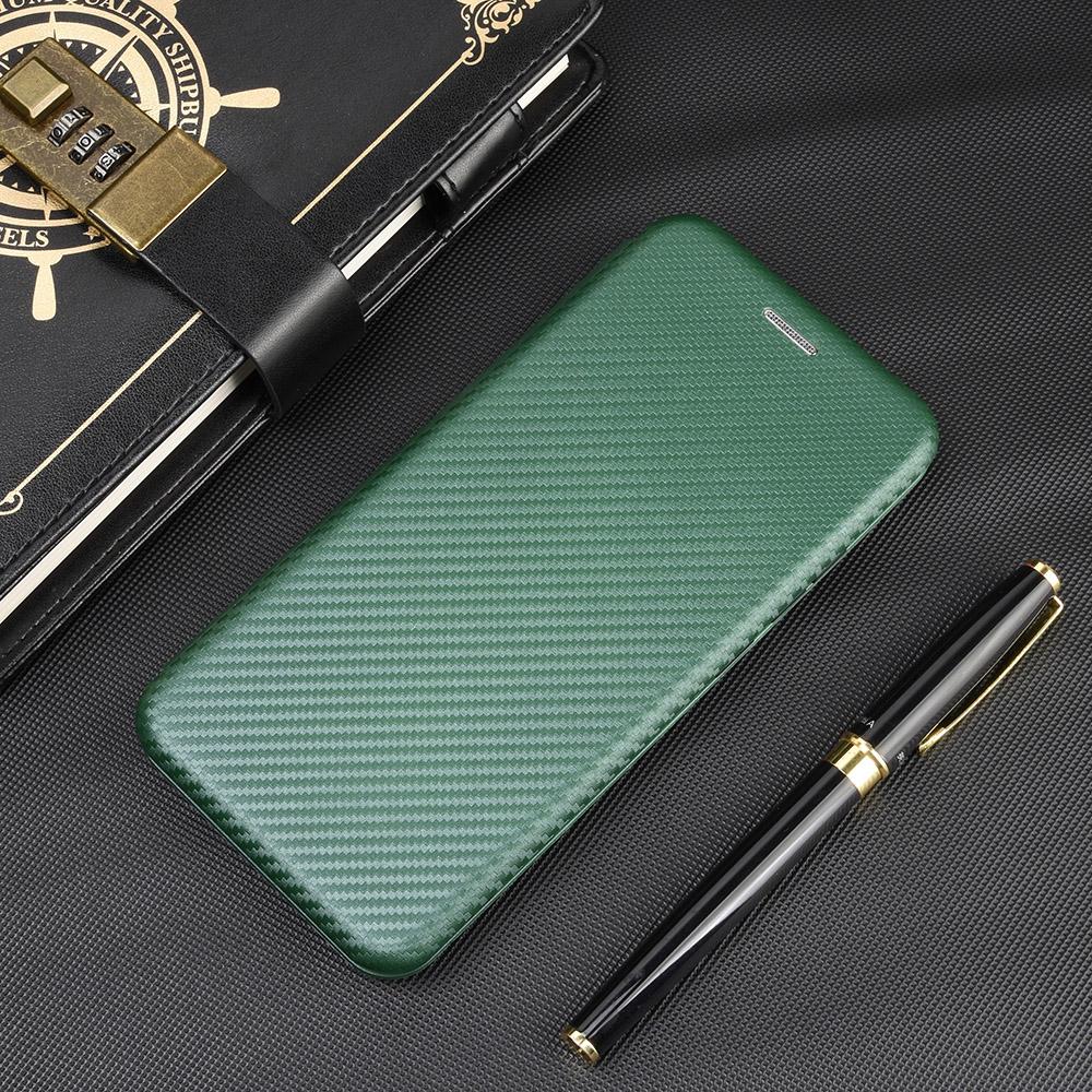 Carbon Fiber Magnetic Flip Cover Case for IPhone 15 14 13 12 Pro Max Mini 11 SE XS XR X Max 6 6S 7 8 Plus Wallet Card Holder