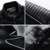 Men's PU Leather Jacket Spring Autumn Casual Vintage Coat Male PU Jacket