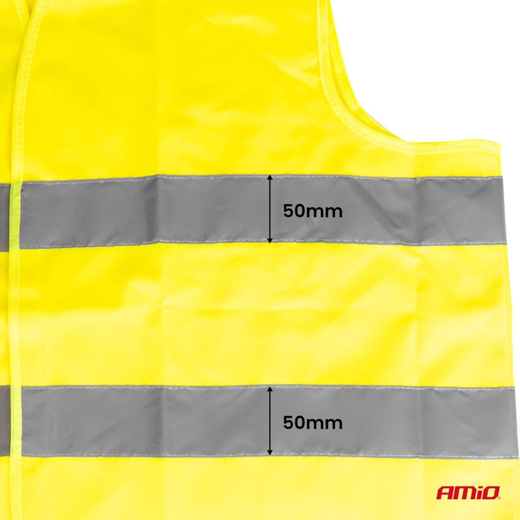 Warning Reflective Vest Yellow With Certificate Amio-03935
