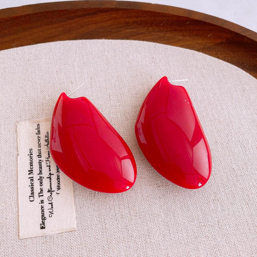 Silberne Nadel Tropfenöl Rote Perlen Ohrstecker - Eleganter & Vielseitiger Schmuck für Damen