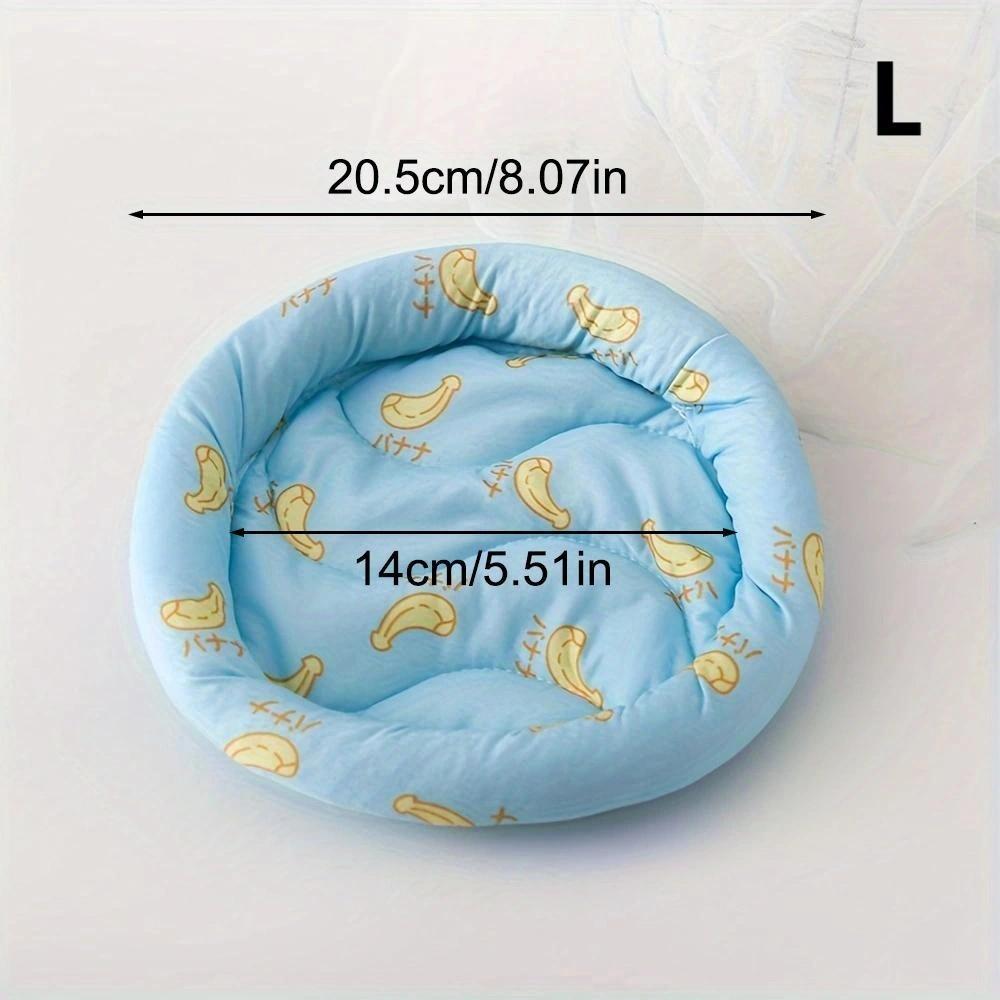 Pet Circular Summer Cooling Hamster Bed, Comfortable Sleep Mat Pad Cushion for Hamster/Hedgehog/Squirrel and Other Small Animals