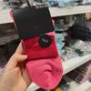 Su Wan Naike Si Double-Layer Color Block High Tube Thick Terry Sports Socks