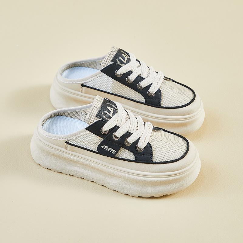 

Новые летние белые туфли для студенток, толстая подошва, дышащая сетчатая повседневная обувь 40