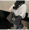 Korean version of simple large-capacity tote bag casual denim cloth bag women's spring 2025 new commuter oblique span bag