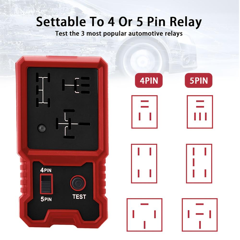 12V Car Relay Tester with Battery Clip - Universal 4/5 Pin Compatibility, Car Diagnostic Tool, Car Repair Kit, Durable and Sturdy, Car Diagnosis |