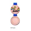 Customization Metal Tennis Baked Paint Medal Sports Meeting Children's School Souvenirs Award Hanging Around the Neck Decor, 2Pc