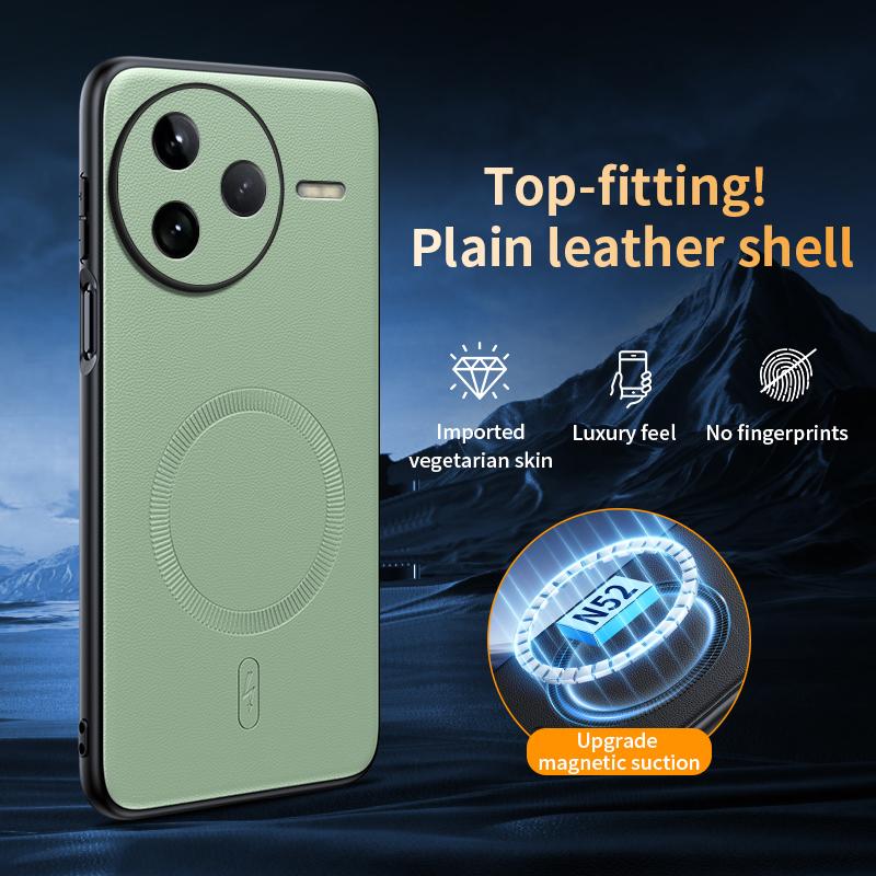 For Redmi K80 Case Magnetic Leather Shield Cover For Redmi K80 High Quality Anti-Fingerprint Non-Slip PC+TPU