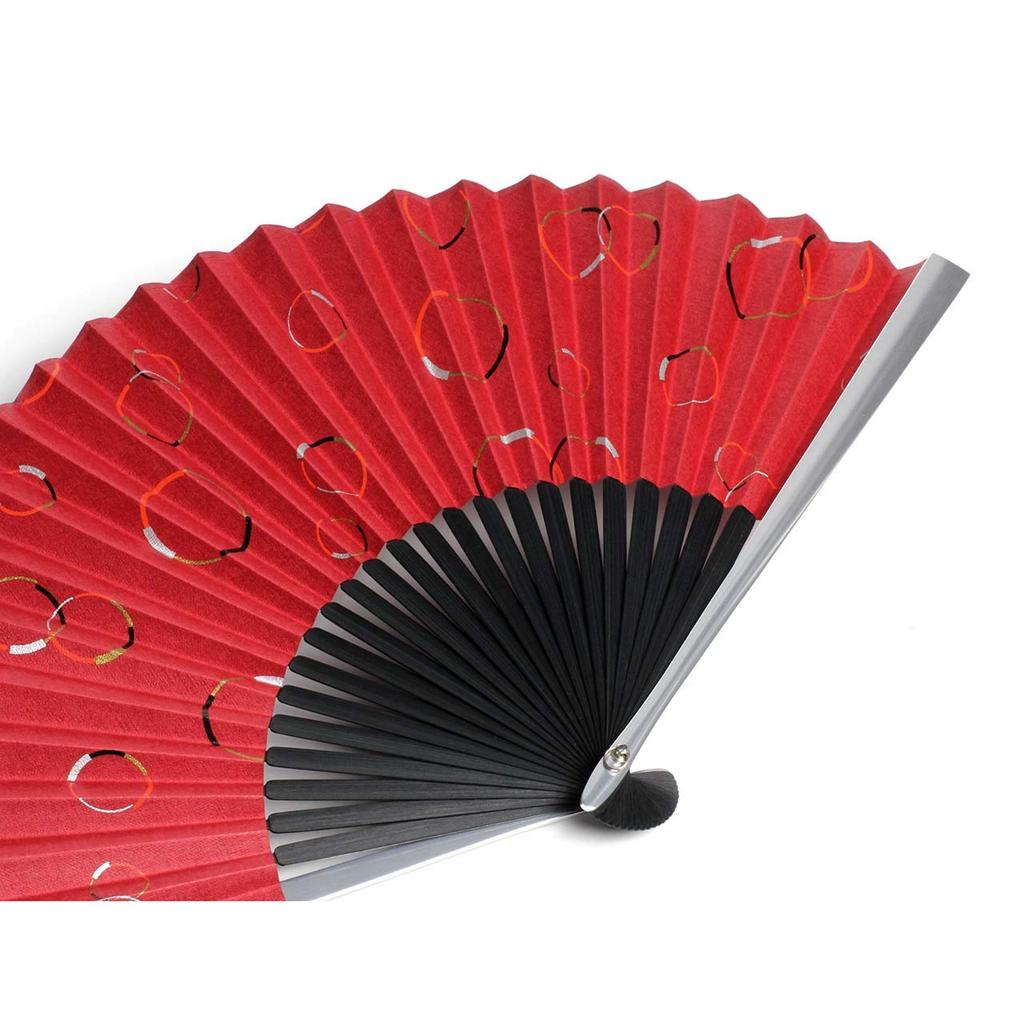 Taniguchi Shoudo Faltfächer mit Aluminiumrippen und Ring Ein einzigartiger Faltfächer mit Aluminiumrippen [Wagami Koji] Damen (Rin)