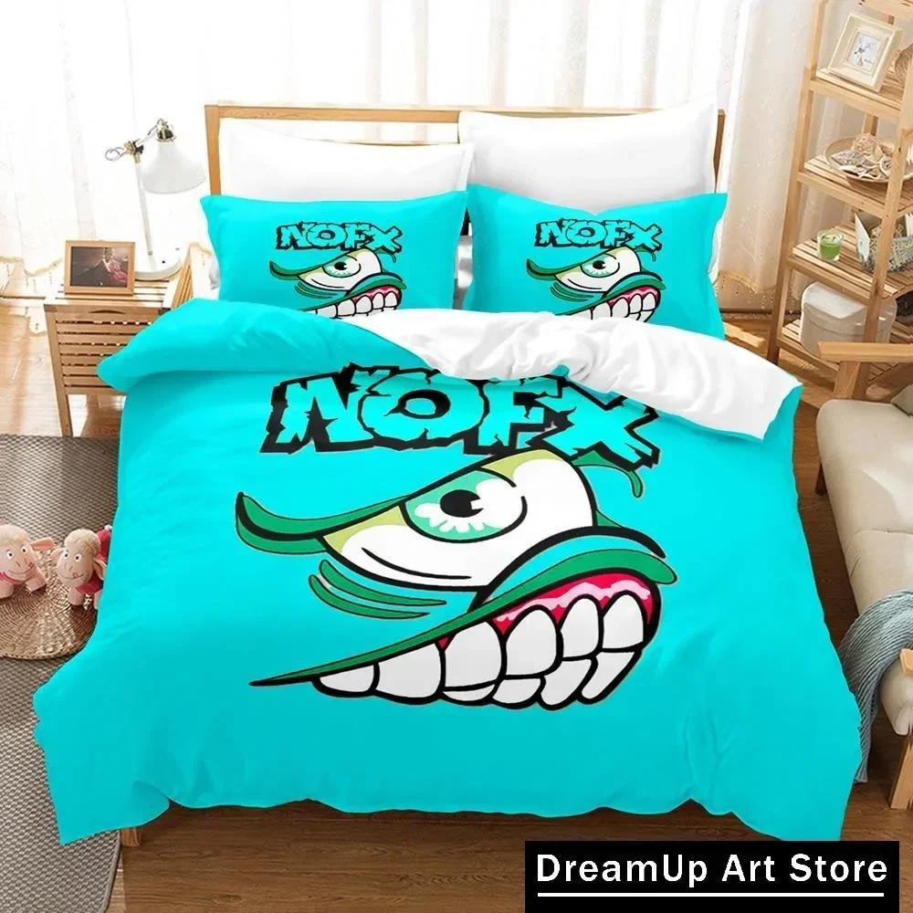 Nofx Rock Band Bedding Set Single Twin Full Queen King Size Bed Set Adult Kid Bedroom Duvetcover Sets 3D Anime Bed Sheet Set