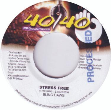

7inch Record BLING DAWG - Stress Free FFSM0027 40/40 Productio 2002 Jamaica Reggae, Ska & Dub Used