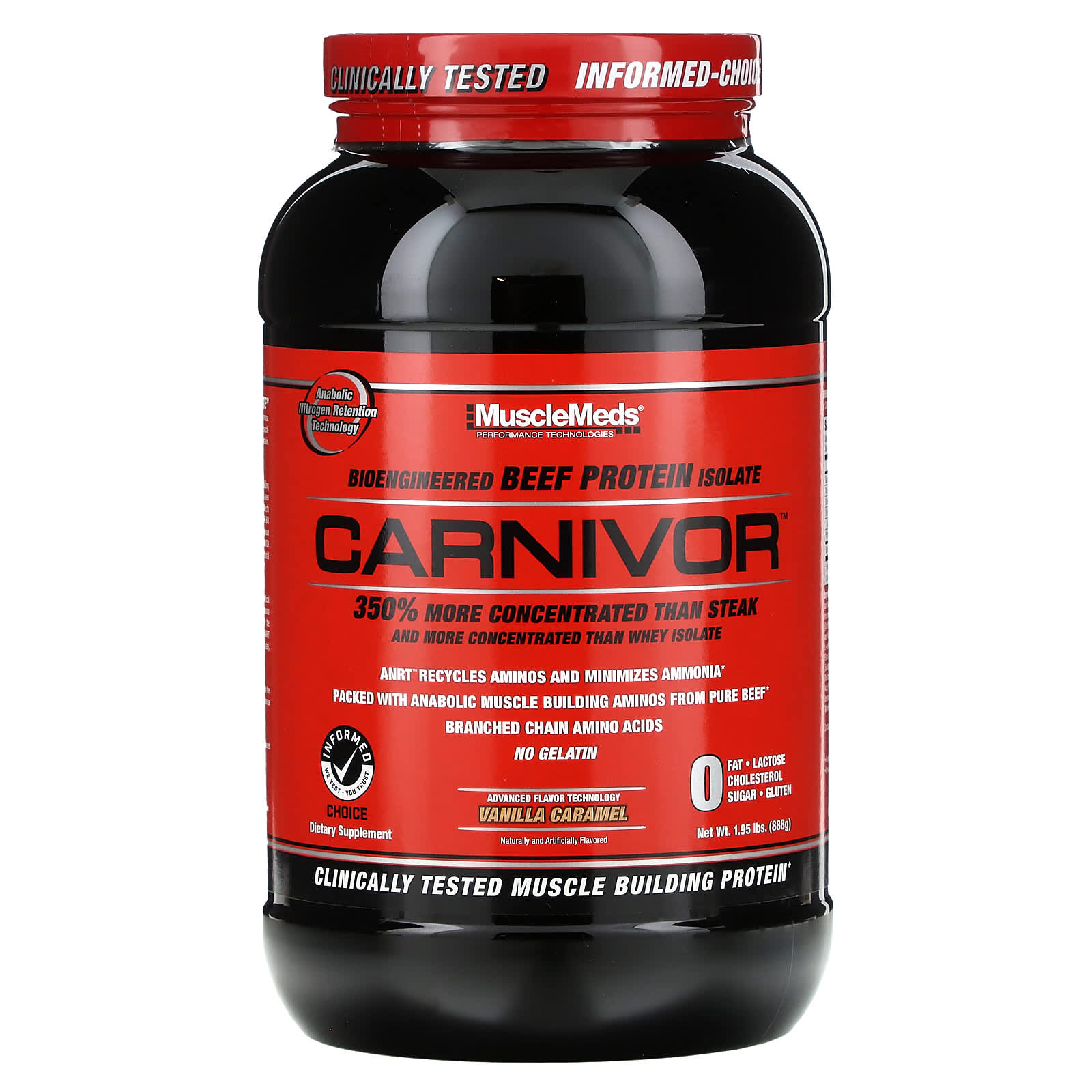 

MuscleMeds, Carnivor, Bionic Beef Protein Isolate, Vanilla Caramel, 2.1 lbs (957.6 g)