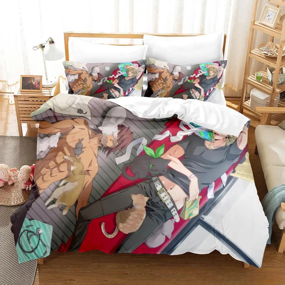 

3d Print Anime Tiger & Bunny Bedding Set Single Twin Full Queen King Size Bed Set Adult Kid Bedroom Duvetcover Sets Home Textile EU Twin 135x200cm