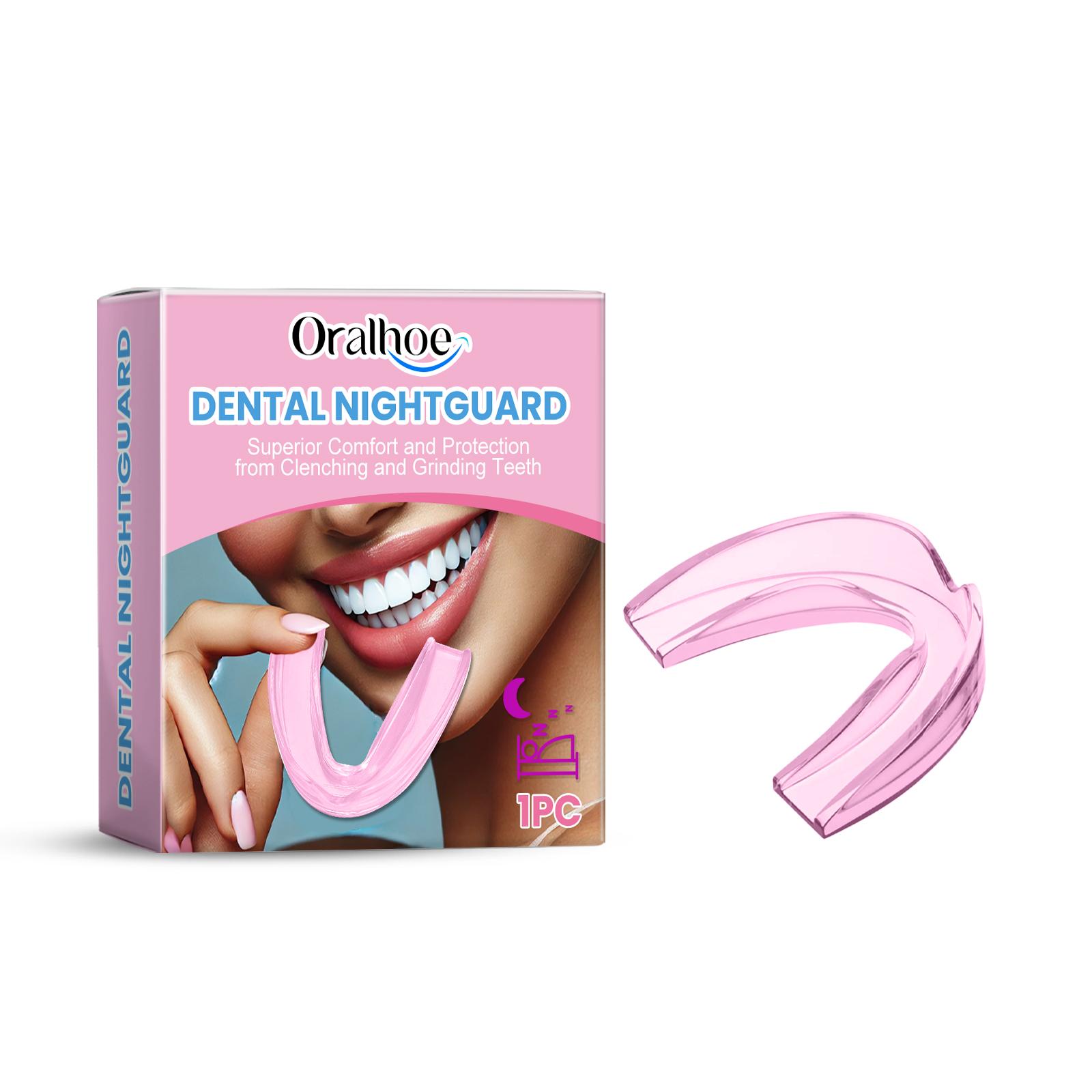 

Oralhoe Pink Nighttime Teeth Grinding Mouth Guard Anti-Sleep Snoring Clenching Teeth Grinding Mouth Guard Protects Teeth