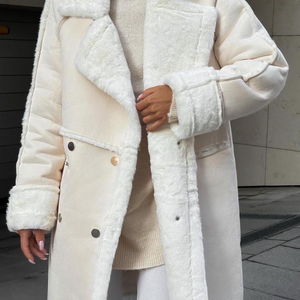 Winter New Imitation Deerskin Fleece Fur Coat Coat Women's Medium and Long Fur Integrated Loose and Thickened