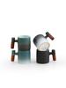 70 small capacity ceramic gradient wood handle latte coffee cup, coarse ceramic Japanese kiln made mug tea cup