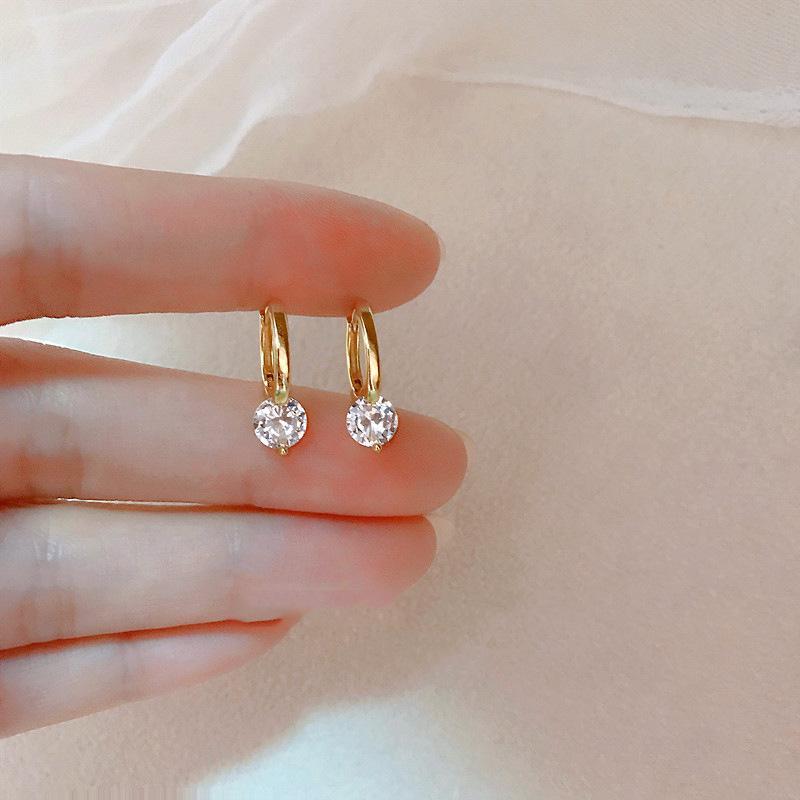 

ZAKOL Новые круглые серьги-капли с кристаллами циркония для женщин, цвет золотистой меди, серьги-крючки, лаконичные, для свадебной вечеринки, модные, циркониевый подарок